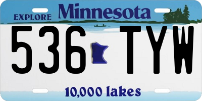 MN license plate 536TYW