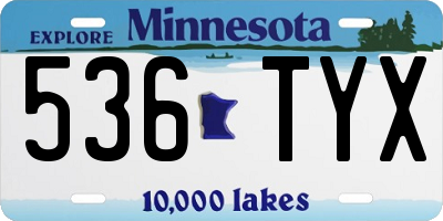 MN license plate 536TYX