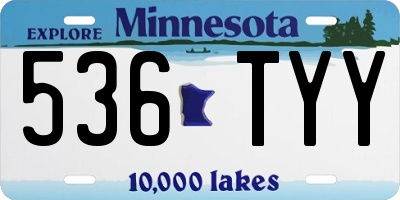 MN license plate 536TYY