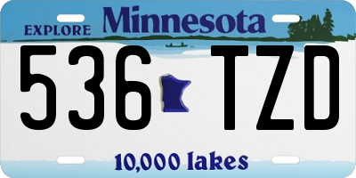 MN license plate 536TZD