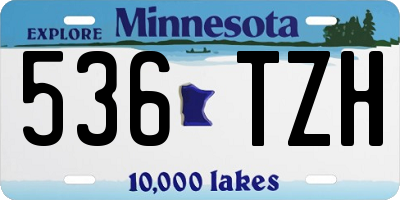 MN license plate 536TZH