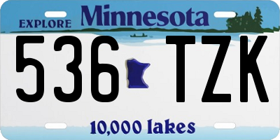 MN license plate 536TZK