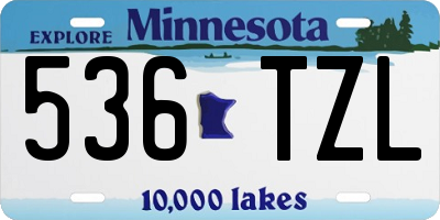 MN license plate 536TZL