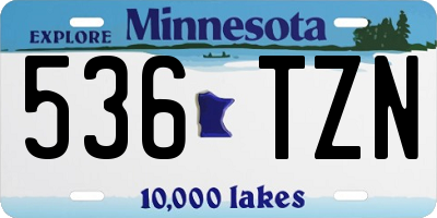 MN license plate 536TZN