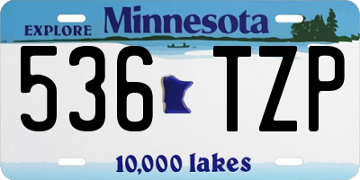 MN license plate 536TZP