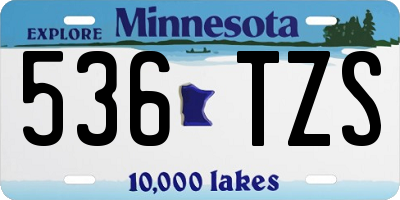 MN license plate 536TZS