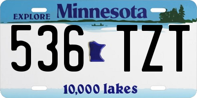 MN license plate 536TZT