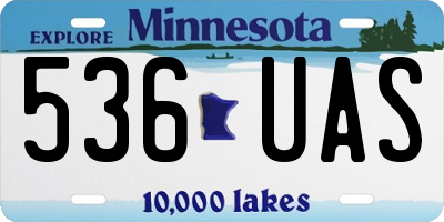 MN license plate 536UAS