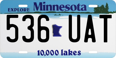 MN license plate 536UAT