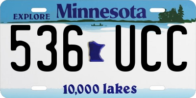 MN license plate 536UCC