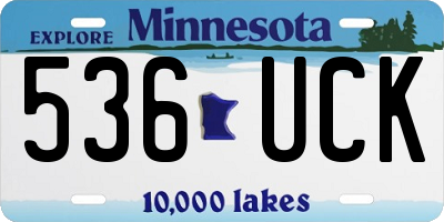 MN license plate 536UCK