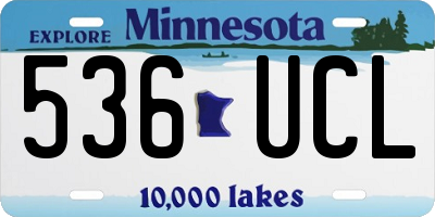 MN license plate 536UCL