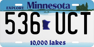 MN license plate 536UCT