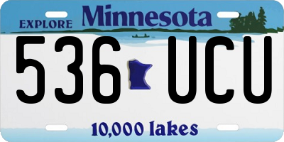 MN license plate 536UCU