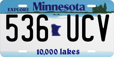 MN license plate 536UCV