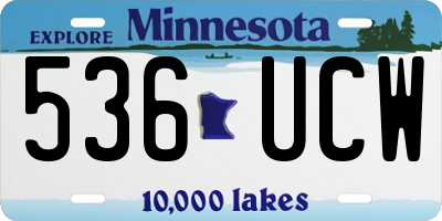 MN license plate 536UCW