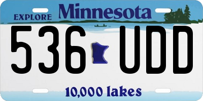 MN license plate 536UDD