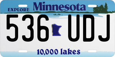 MN license plate 536UDJ