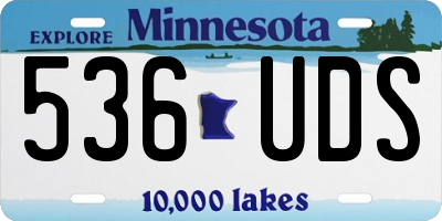 MN license plate 536UDS