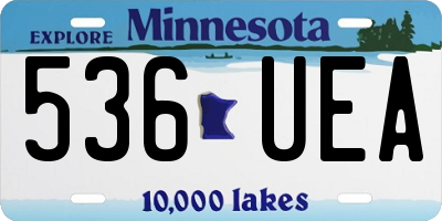 MN license plate 536UEA