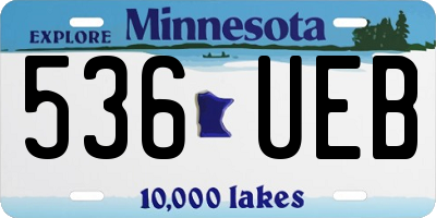 MN license plate 536UEB