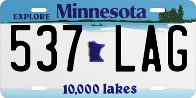 MN license plate 537LAG