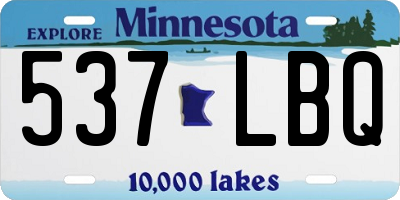 MN license plate 537LBQ