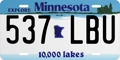 MN license plate 537LBU