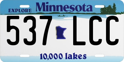 MN license plate 537LCC