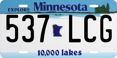 MN license plate 537LCG