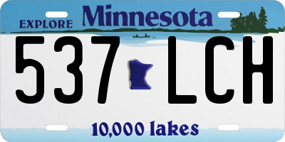 MN license plate 537LCH