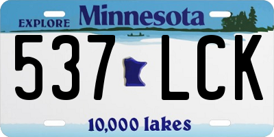 MN license plate 537LCK