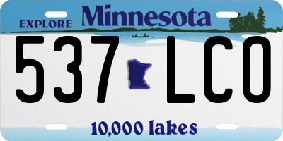 MN license plate 537LCO