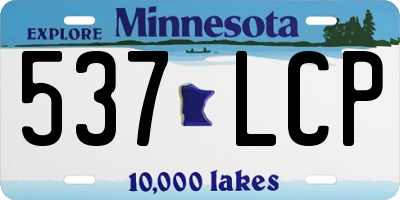 MN license plate 537LCP
