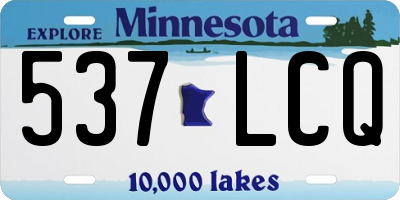 MN license plate 537LCQ