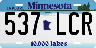 MN license plate 537LCR