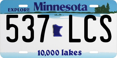 MN license plate 537LCS