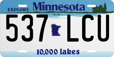 MN license plate 537LCU