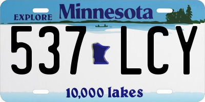 MN license plate 537LCY
