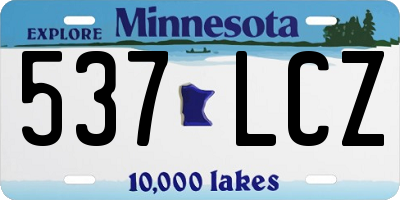 MN license plate 537LCZ