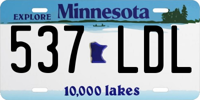 MN license plate 537LDL