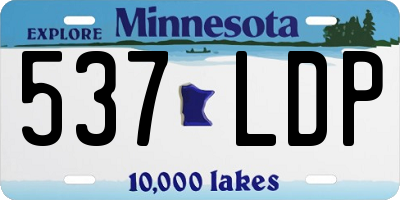 MN license plate 537LDP