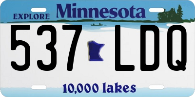 MN license plate 537LDQ