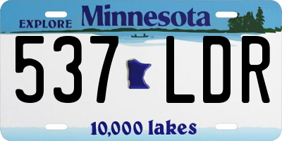MN license plate 537LDR