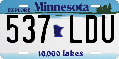 MN license plate 537LDU