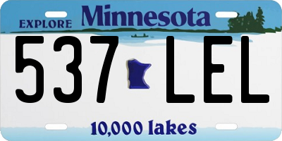 MN license plate 537LEL