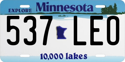 MN license plate 537LEO