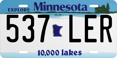 MN license plate 537LER