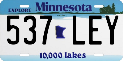 MN license plate 537LEY