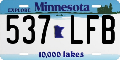 MN license plate 537LFB